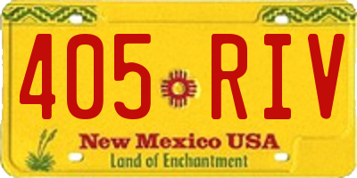 NM license plate 405RIV