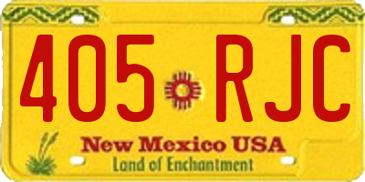 NM license plate 405RJC
