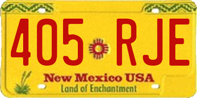 NM license plate 405RJE