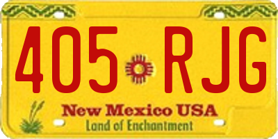 NM license plate 405RJG