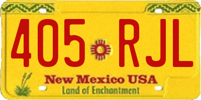 NM license plate 405RJL