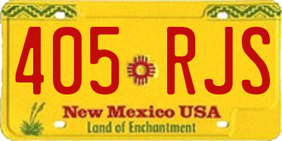 NM license plate 405RJS