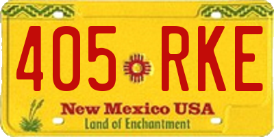 NM license plate 405RKE