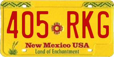 NM license plate 405RKG