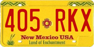 NM license plate 405RKX