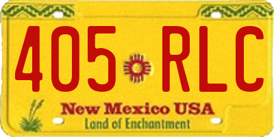 NM license plate 405RLC