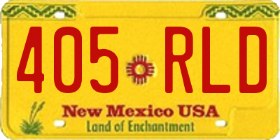 NM license plate 405RLD
