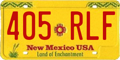 NM license plate 405RLF