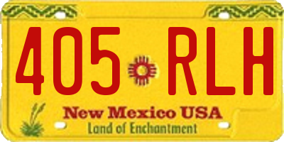 NM license plate 405RLH
