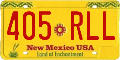 NM license plate 405RLL