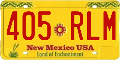 NM license plate 405RLM
