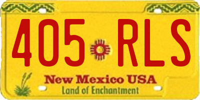 NM license plate 405RLS