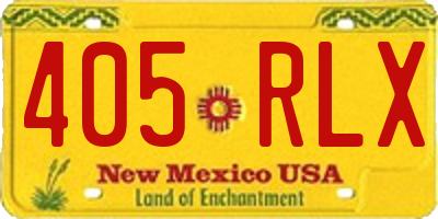 NM license plate 405RLX
