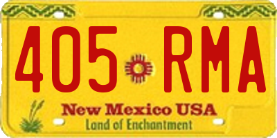 NM license plate 405RMA