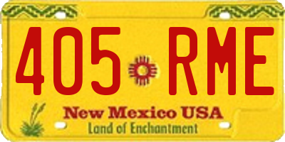 NM license plate 405RME