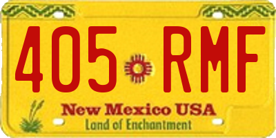 NM license plate 405RMF