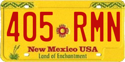 NM license plate 405RMN