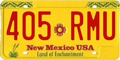 NM license plate 405RMU