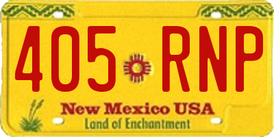 NM license plate 405RNP