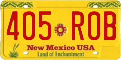 NM license plate 405ROB