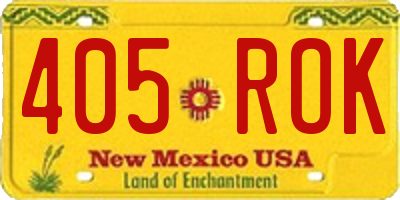NM license plate 405ROK