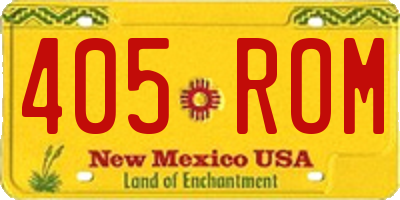 NM license plate 405ROM