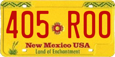 NM license plate 405ROO