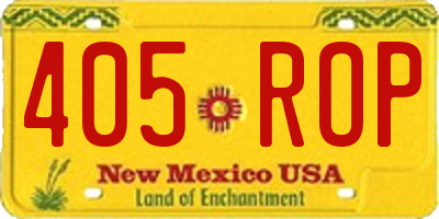 NM license plate 405ROP
