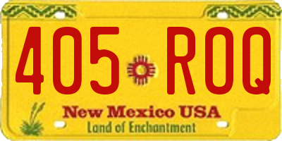 NM license plate 405ROQ