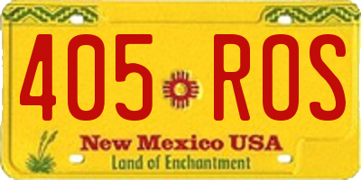NM license plate 405ROS