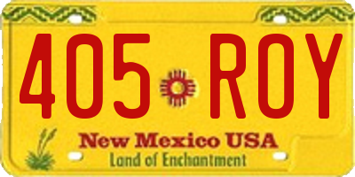 NM license plate 405ROY