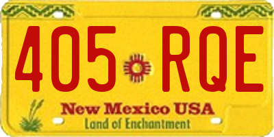 NM license plate 405RQE