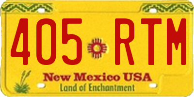 NM license plate 405RTM