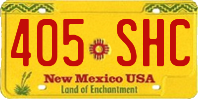 NM license plate 405SHC