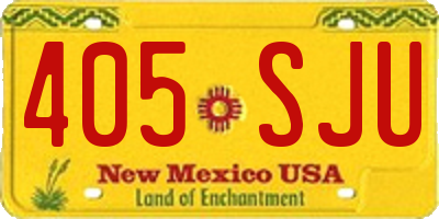 NM license plate 405SJU
