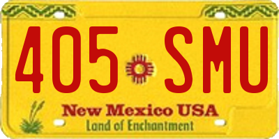 NM license plate 405SMU