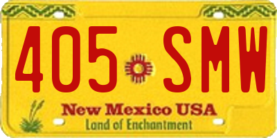 NM license plate 405SMW