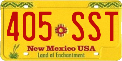 NM license plate 405SST