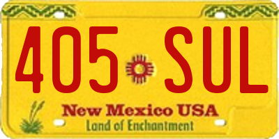 NM license plate 405SUL