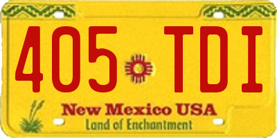 NM license plate 405TDI