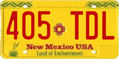 NM license plate 405TDL