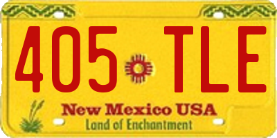 NM license plate 405TLE