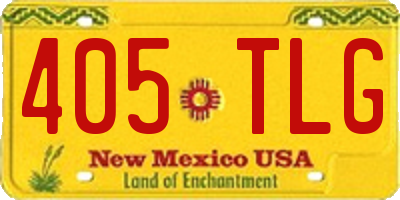 NM license plate 405TLG
