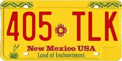 NM license plate 405TLK