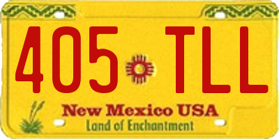 NM license plate 405TLL