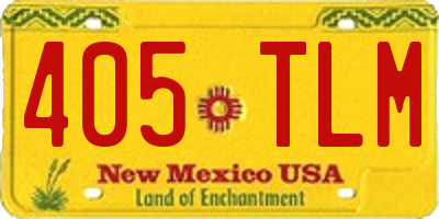 NM license plate 405TLM