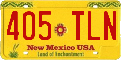 NM license plate 405TLN