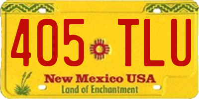 NM license plate 405TLU