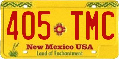 NM license plate 405TMC