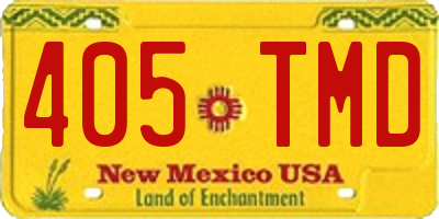 NM license plate 405TMD